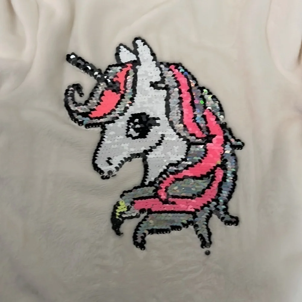 H&M Cream Unicorn Flippy Sweater